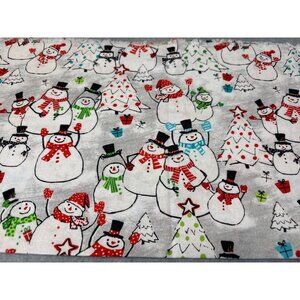 Snowman Christmas Fabric by Fabric Editions Inc. 17" x 21" Cotton Multicolor Qui